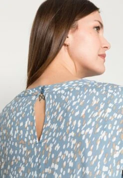 Tom Tailor Printed Crepe Midi Dress - Jurk - Blue Dotted Design -Tom Tailor 450371237cd048acbc970ddc2b92329a