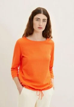 Tom Tailor Waffle Structure - Longsleeve - Fever Red