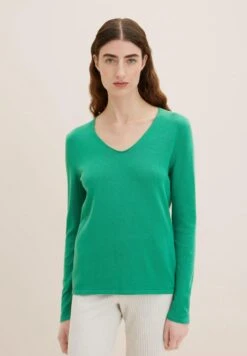 Tom Tailor Basic V Neck - Trui - Vivid Leaf Green