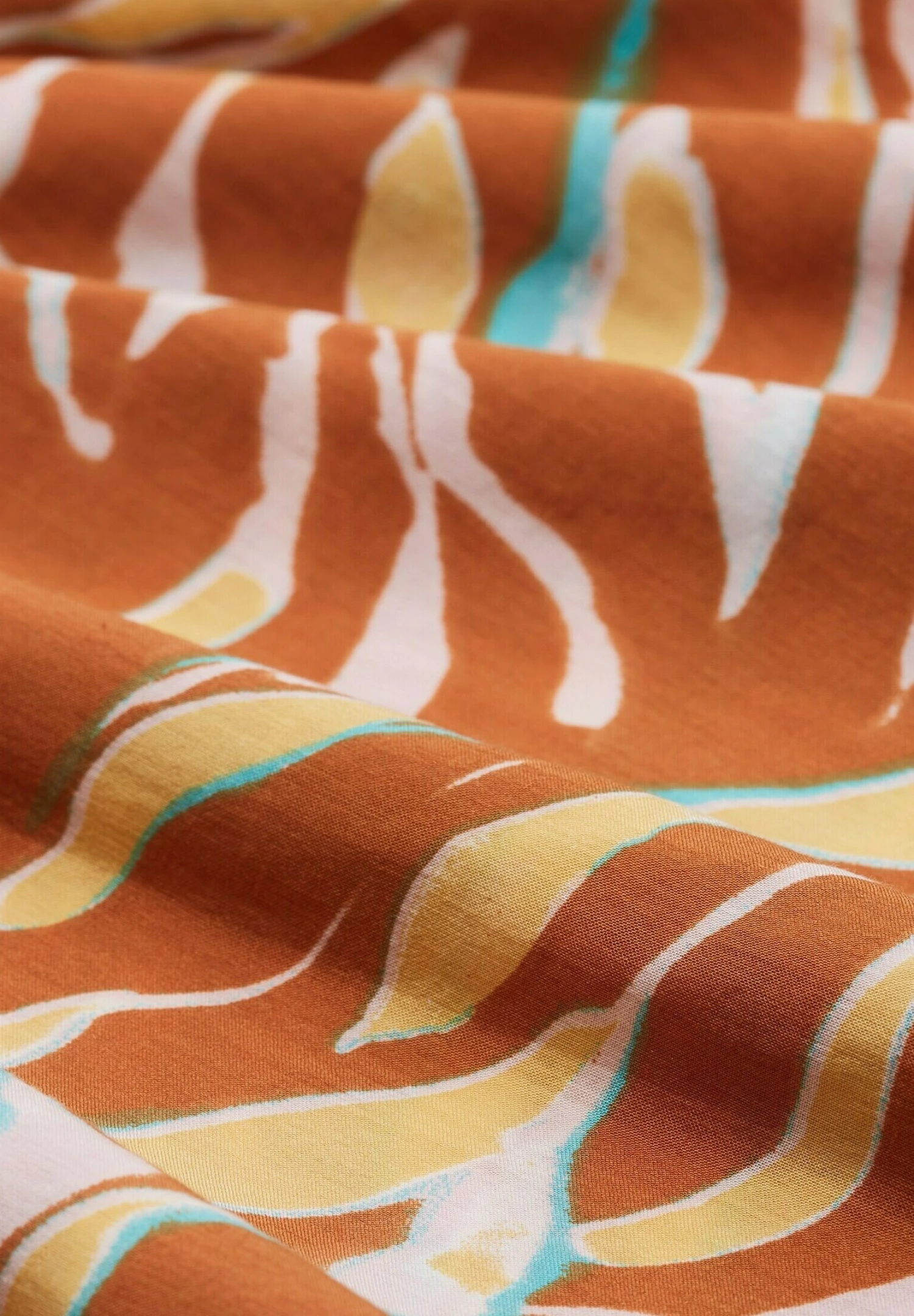 Tom Tailor Gemusterte - Blouse - Brown Abstract Leaf Design 6 Tom Tailor Gemusterte - Blouse - Brown Abstract Leaf Design - Afbeelding 6