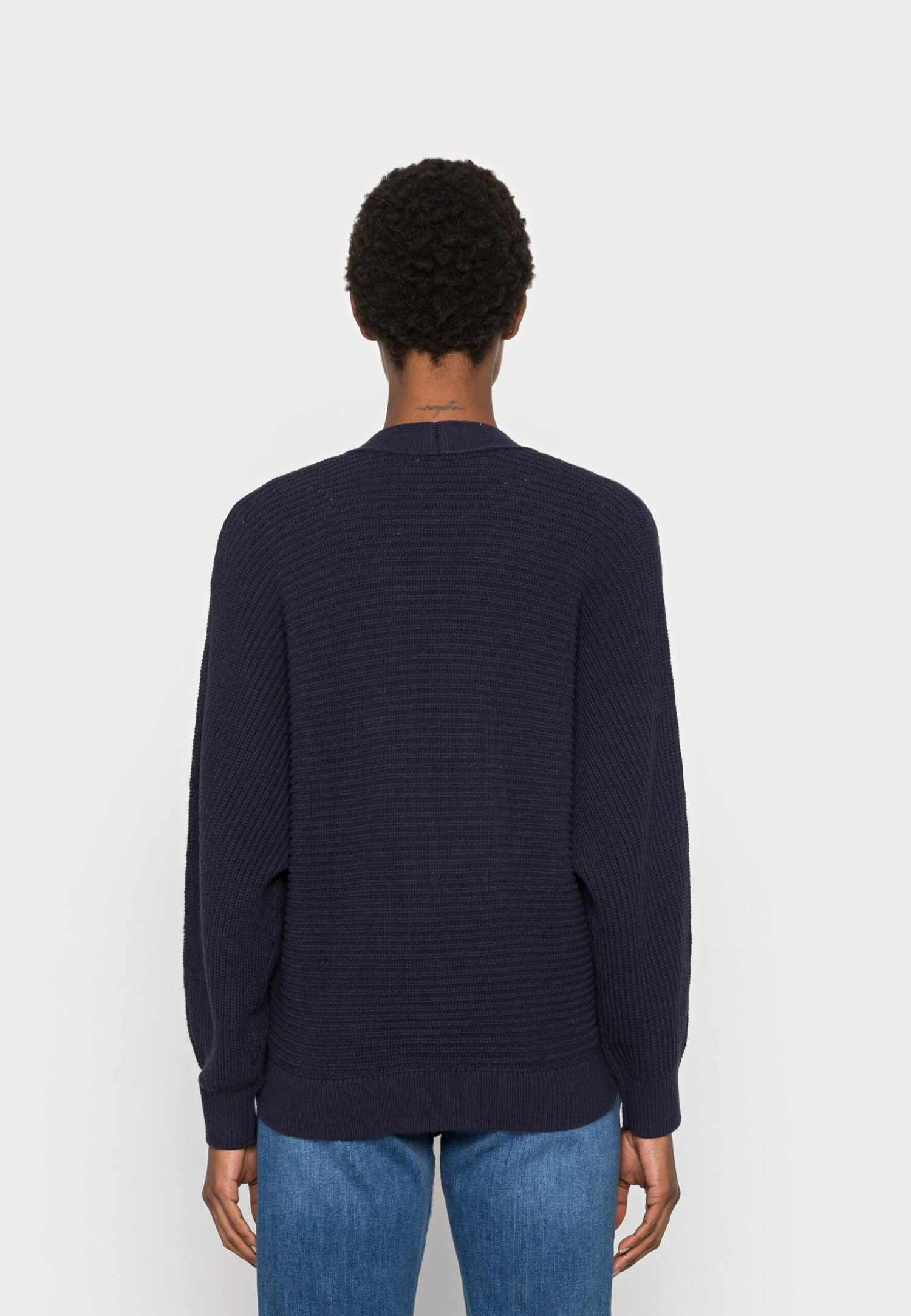 Tom Tailor Cardigan Batwing - Vest - Navy Midnight Blue 3 Tom Tailor Cardigan Batwing - Vest - Navy Midnight Blue - Afbeelding 3