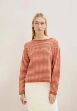 Tom Tailor Bubble Structure - Trui - Red Bubble Structure