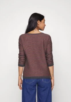 TOM TAILOR Denim Striped Jacquard- Sweater - Brown -Tom Tailor 4a05a524eaaf49eabeb5c03d944d9162