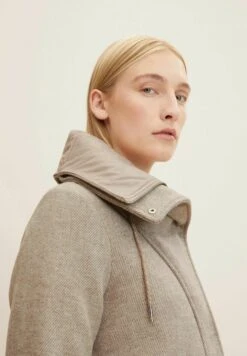 Tom Tailor Mantel - Offwhite Beige Twill Structure -Tom Tailor 4a86c5a4a08640d59d32afc8685f7dea