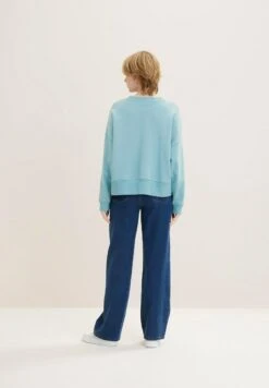 TOM TAILOR Denim Oversized Logo - Sweater - Bright Reef Blue -Tom Tailor 4b99c5ca5cd24df8bd296d089d8315b4