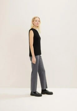 Tom Tailor Klassische Bundfalten - Chino - Evident Anthracite Melange -Tom Tailor 4be3880202e146028229f2b96ddf85ea