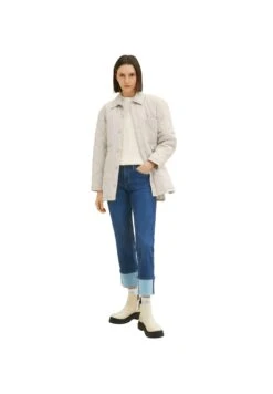 Tom Tailor Alexa- Straight Leg Jeans - Used Dark Stone Blue Denim