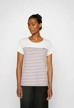 TOM TAILOR Denim Relaxed - T-Shirt Print - White/Mauve