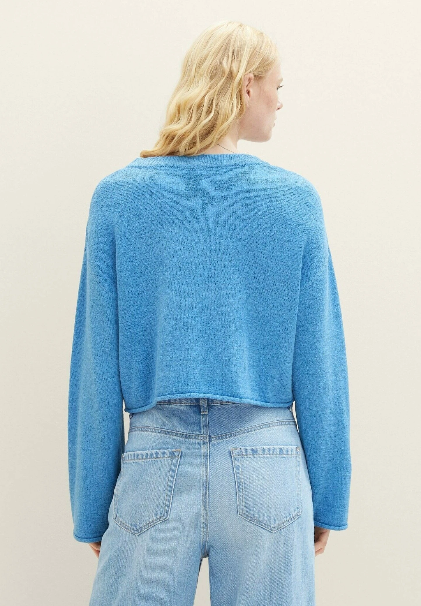 TOM TAILOR Denim Boxy Crew Neck - Trui - Water Sport Blue 3 TOM TAILOR Denim Boxy Crew Neck - Trui - Water Sport Blue - Afbeelding 3