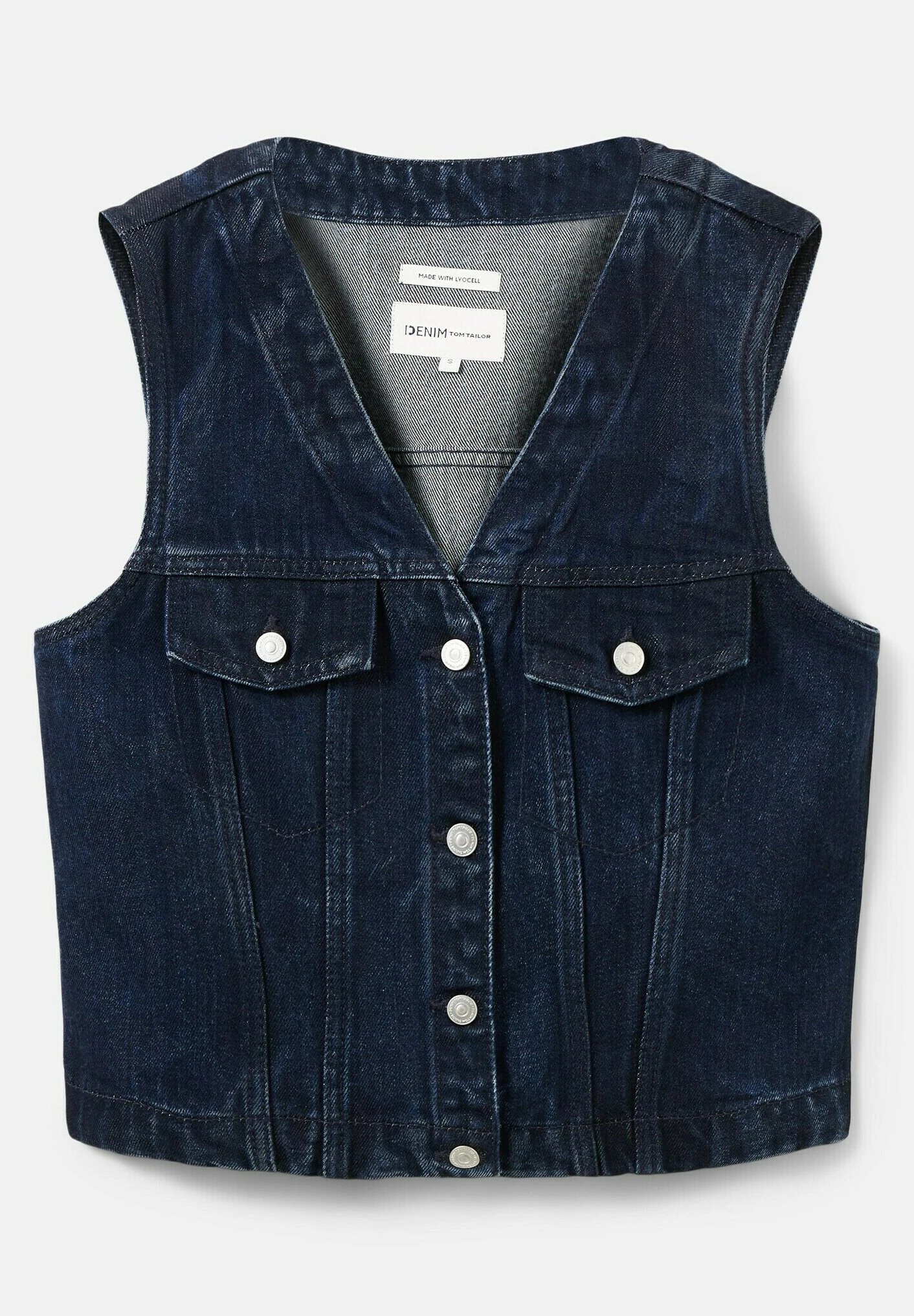 TOM TAILOR Denim Bodywarmer - Clean Dark Stone Blue Denim 7 TOM TAILOR Denim Bodywarmer - Clean Dark Stone Blue Denim - Afbeelding 7