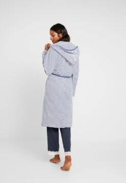 Tom Tailor Stripe Bathrobe - Badjas - Jeans Blue -Tom Tailor 50d50aee406645cfb85d3f08d99251e5