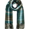 Tom Tailor Accessoire Mit Karomuster - Sjaal - Teal Blue Large Check
