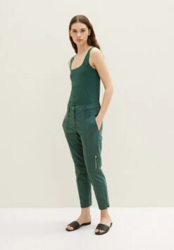 Tom Tailor Cropped - Cargobroek - Pineneedle Green -Tom Tailor 536c0589d4234e1fb97d1048dc209c32