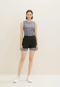 Tom Tailor Active Wear- Shorts - Black Leo -Tom Tailor 5377300a852f454f9ff134a71745b938