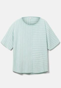 Tom Tailor Gestreiftes- T-Shirt Print - Blue White Horizontal Stripe -Tom Tailor 53aa27f5ad9f4913b98dd41e28365e30