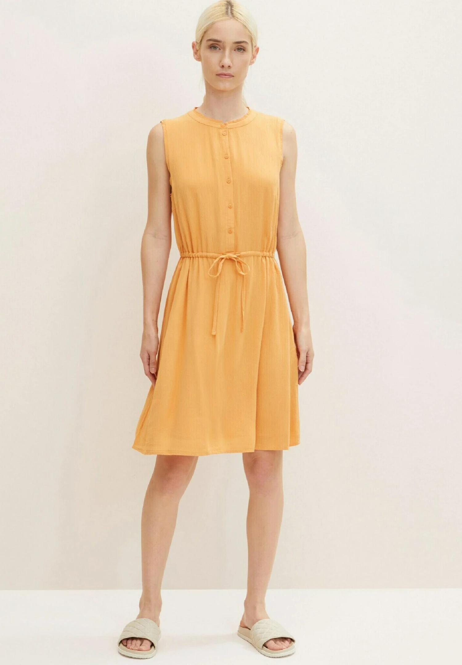 TOM TAILOR Denim Mit Feiner Raffung - Blousejurk - Golden Peach 1 TOM TAILOR Denim Mit Feiner Raffung - Blousejurk - Golden Peach