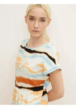TOM TAILOR Denim Mini Dress - Jurk - Multicolor Batik -Tom Tailor 551284d7f3854595943177ba6d72926e