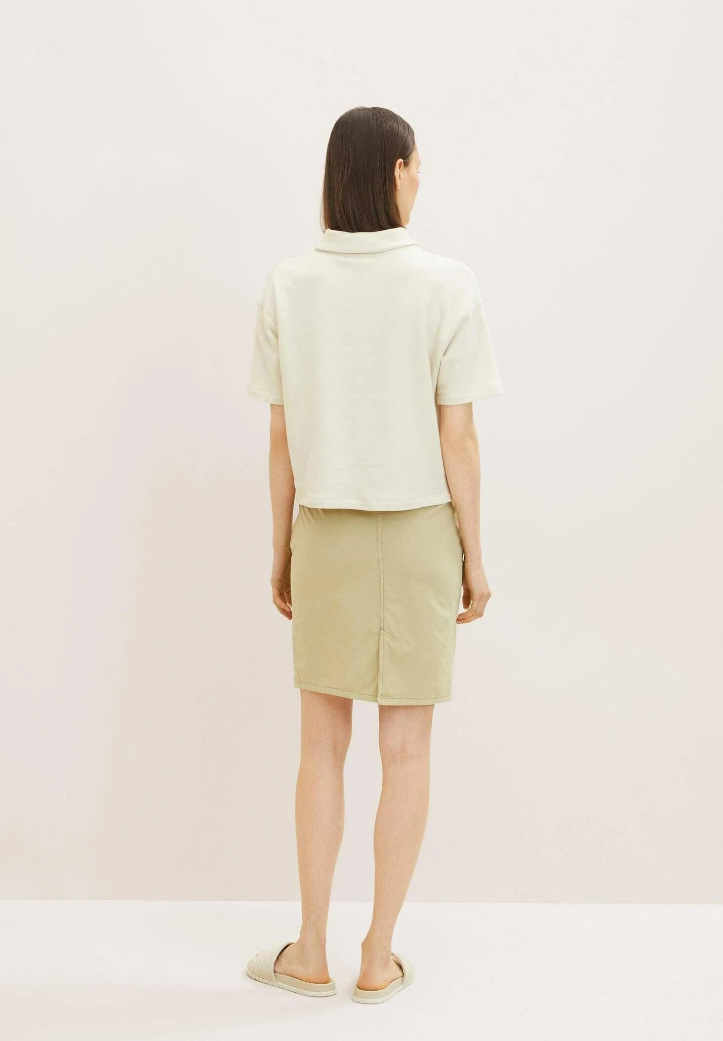 Tom Tailor Röcke Unifarbender Rock - Kokerrok - Light Moderate Olive 3 Tom Tailor Röcke Unifarbender Rock - Kokerrok - Light Moderate Olive - Afbeelding 3