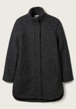 TOM TAILOR Denim Bouclé - Mantel - Shale Grey Melange -Tom Tailor 561b0e52778b4a379993763b5429f73b