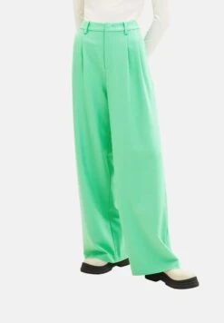 TOM TAILOR Denim Pleated Wide Leg- Broek - Strong Green