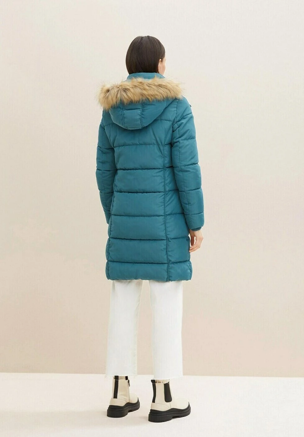 Tom Tailor Mit Abnehmbarer Kapuze - Winterjas - Pastel Teal 3 Tom Tailor Mit Abnehmbarer Kapuze - Winterjas - Pastel Teal - Afbeelding 3