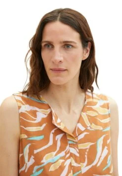 Tom Tailor Gemusterte - Blouse - Brown Abstract Leaf Design -Tom Tailor 58144cfda621410ba91e4062c3239009