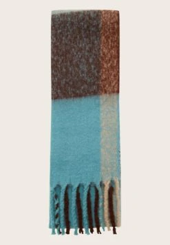 TOM TAILOR Denim WeicherMit Groben- Sjaal - Aqua Brown Check -Tom Tailor 5aaf2bd5967f4594ba19ab6a0489a694