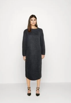 Tom Tailor Dress Mock Neck - Gebreide Jurk - Evident Anthracite Melange -Tom Tailor 5ac93a1b2aac44f0aaa5be06c1a4a333