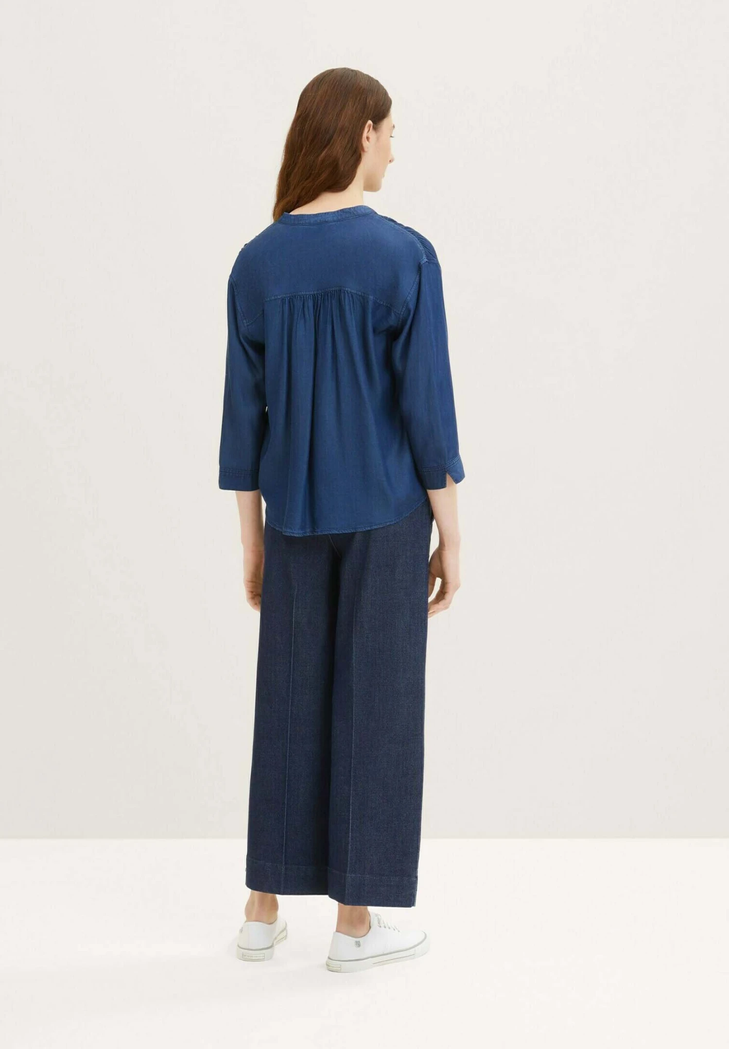 Tom Tailor Overhemdblouse - Clean Mid Stone Blue Denim 3 Tom Tailor Overhemdblouse - Clean Mid Stone Blue Denim - Afbeelding 3