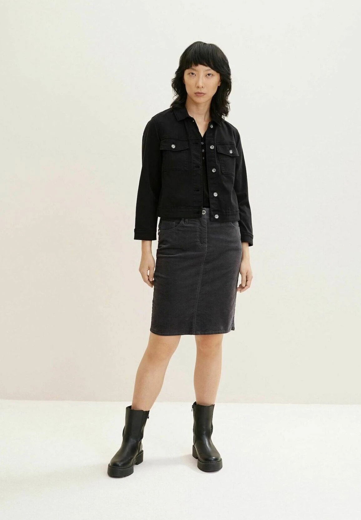 Tom Tailor Basic - Jeansrok - Evident Anthracite 2 Tom Tailor Basic - Jeansrok - Evident Anthracite - Afbeelding 2