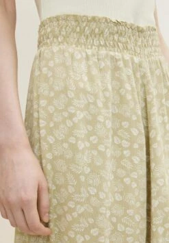 Tom Tailor A-Lijn Rok - Green Offwhite Leaf Design -Tom Tailor 5d1f6b341fb44c909bec1f82d4de36cb