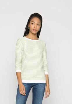 TOM TAILOR Denim Striped Jacquard- Sweater - Green
