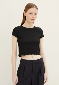 TOM TAILOR Denim Cropped - T-Shirt Basic - Deep Black