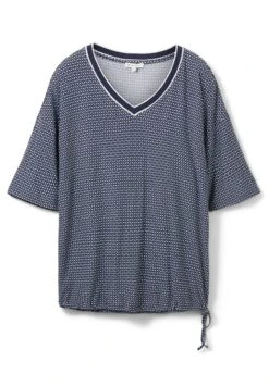 Tom Tailor Gemustertes - T-Shirt Print - Navy Geometrical Design -Tom Tailor 62445391d33f479d999f3d8d3fd0235e