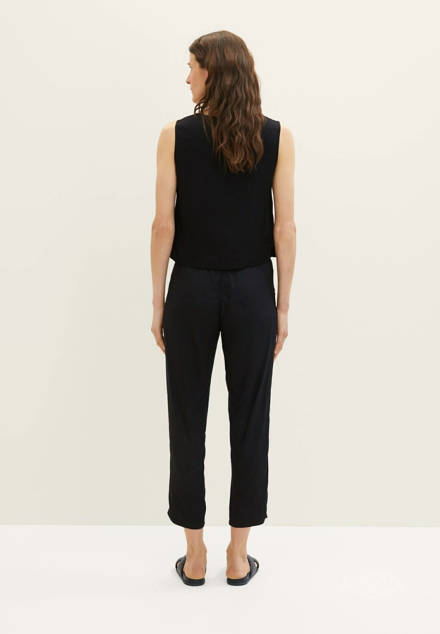 Tom Tailor Cropped - Broek - Deep Black 3 Tom Tailor Cropped - Broek - Deep Black - Afbeelding 3