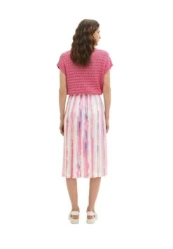 Tom Tailor Bedruckter - A-Lijn Rok - Pink Tie Dye Stripe -Tom Tailor 63f9e42a348d42cd92ca283976be8e6f