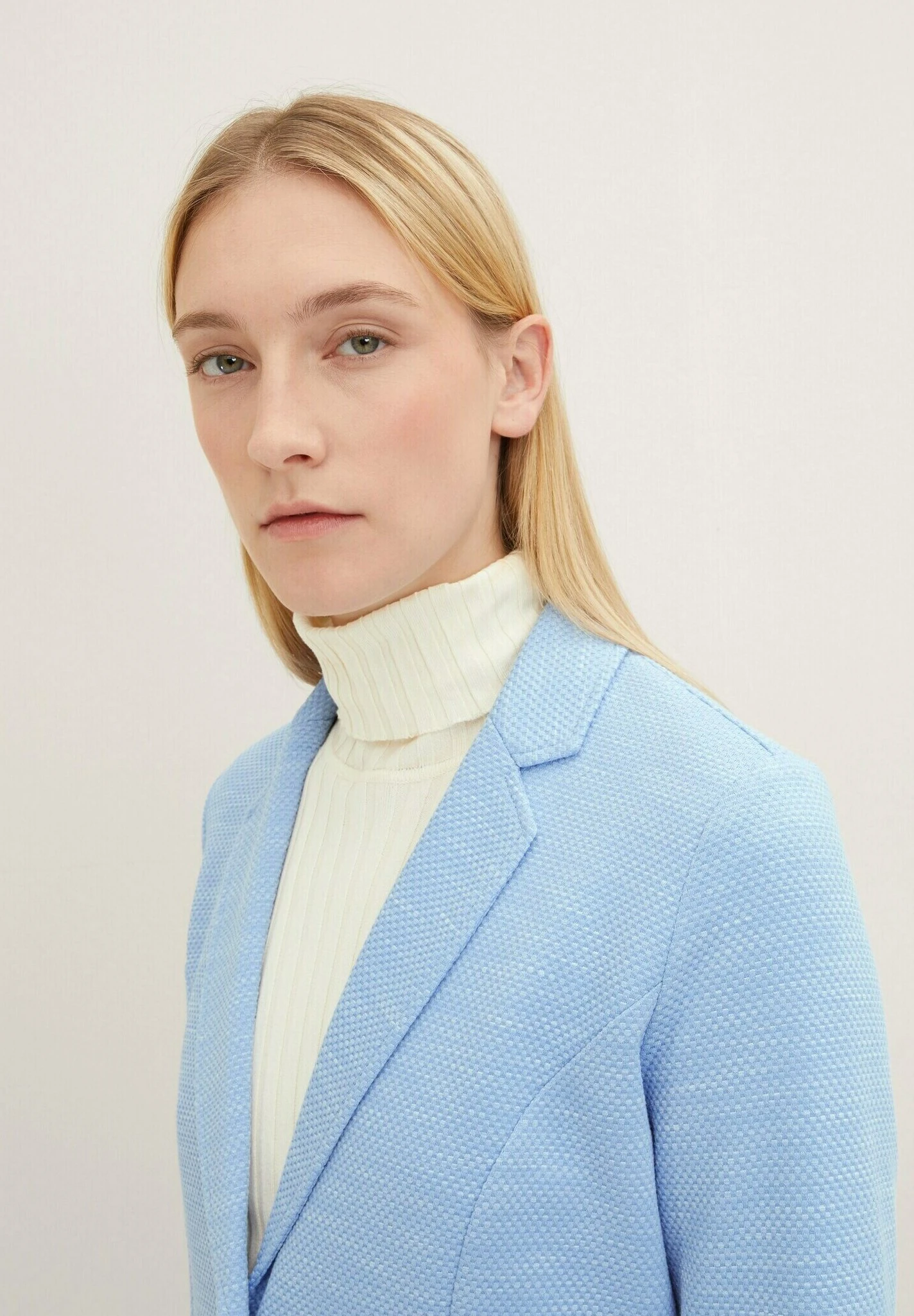 Tom Tailor Übergangs - Halflange Jas - Dreamy Blue Melange 4 Tom Tailor Übergangs - Halflange Jas - Dreamy Blue Melange - Afbeelding 4