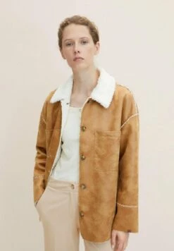 Tom Tailor Imitatieleren Jas - Soft Light Camel -Tom Tailor 64951e0d34f74295b88450b2e89ba17a