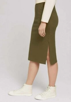 Tom Tailor Structured - Kokerrok - Strong Olive -Tom Tailor 6535e56643c64adaad3db21c74155e72