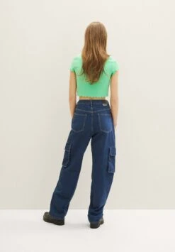 TOM TAILOR Denim Baggy - Straight Leg Jeans - Clean Dark Stone Blue Denim -Tom Tailor 666b55a949d54730b6eda1fe6b6d2ce3