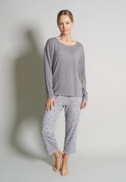 Tom Tailor Pyjama - Grau Mittel Allover