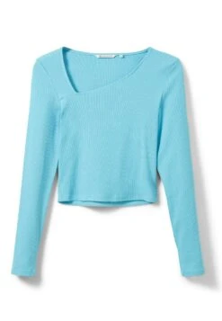 TOM TAILOR Denim Mit Asymmetrischem Ausschnitt - Longsleeve - Blue Voltage -Tom Tailor 68291a3f38a643668dff11d3791aae67