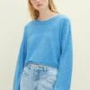TOM TAILOR Denim Boxy Crew Neck - Trui - Water Sport Blue