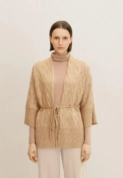 Tom Tailor Gebundener - Vest - Soft Light Camel Melange