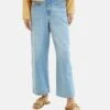 Tom Tailor High Waist Culotte - Flared Jeans - Light Stone Bright Blue Denim