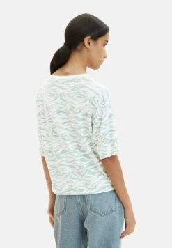 Tom Tailor Gemustertes - T-Shirt Print - Blue Small Wavy Design -Tom Tailor 70d9fa8772dd433e98eec17f27f614ac