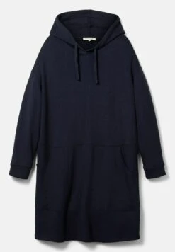 Tom Tailor Mit Kapuze - Jerseyjurk - Navy Midnight Blue -Tom Tailor 70eef24c58bb4d5283f83a9c6fa2645a