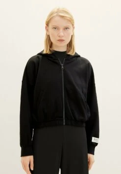 TOM TAILOR Denim Sweater Met Rits - Deep Black