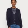 Tom Tailor Cardigan Batwing - Vest - Navy Midnight Blue