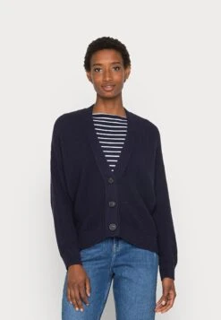Tom Tailor Cardigan Batwing - Vest - Navy Midnight Blue